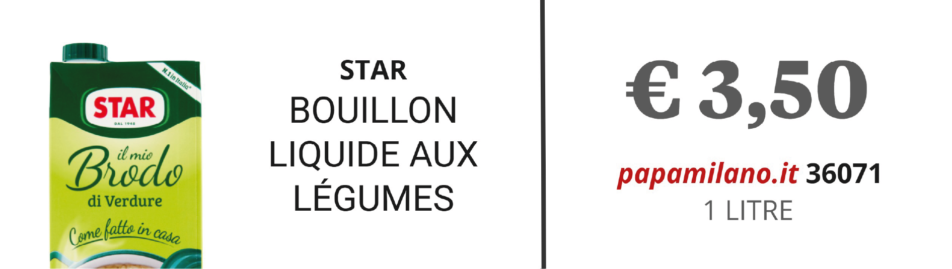 STAR BOUILLON LIQUIDE AUX LÉGUMES